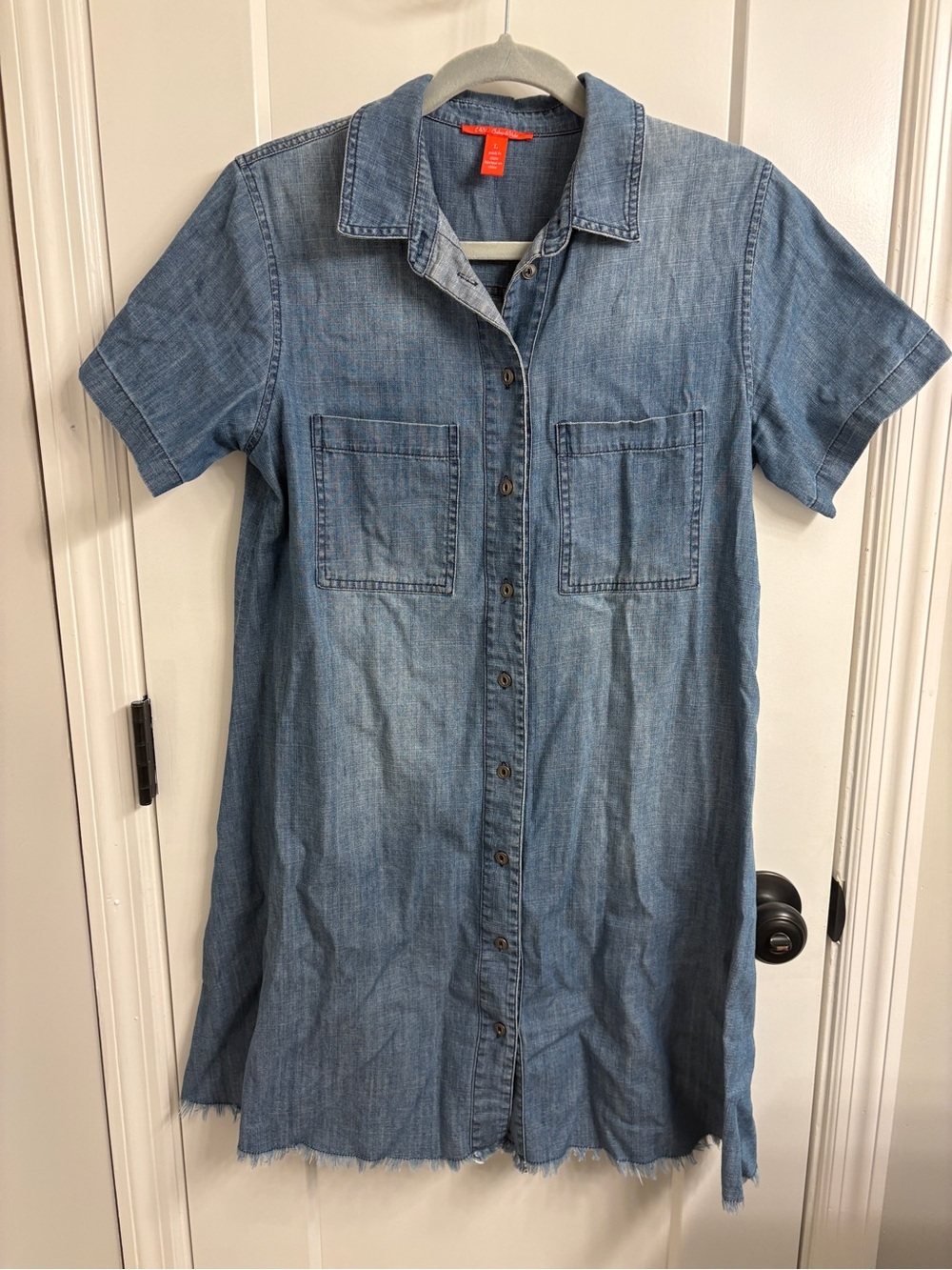 Chelsea & Violet Light Blue Denim Button-Front Shirt Dress